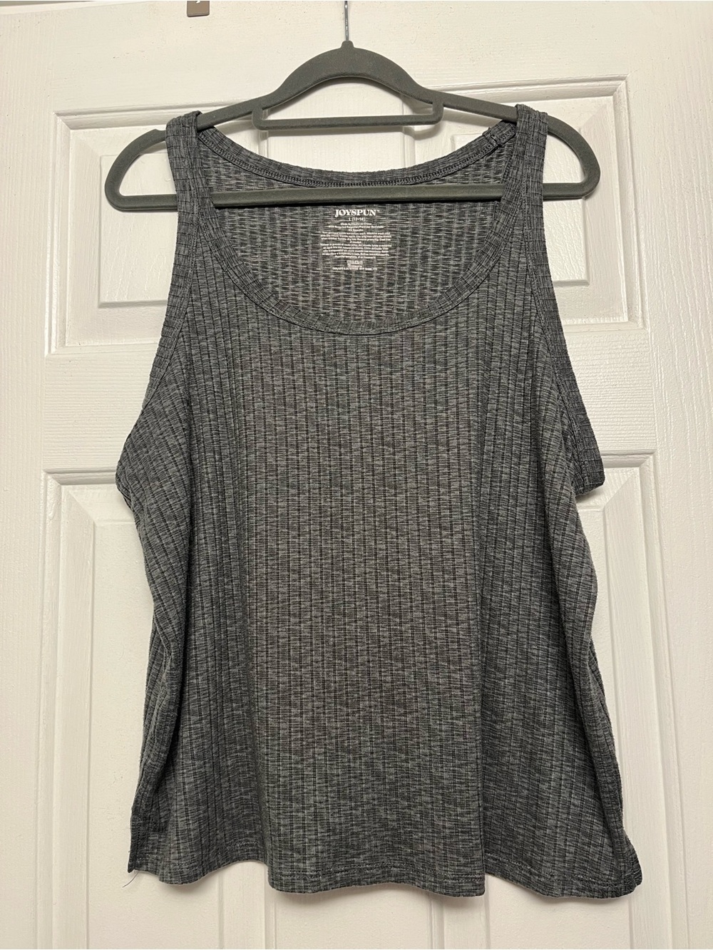 Joyspun Women’s Ribbed Dark Gray Tank Top